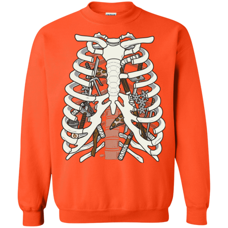 Sweatshirts Orange / Small Anatomy of a Ninja Turtle Crewneck Sweatshirt