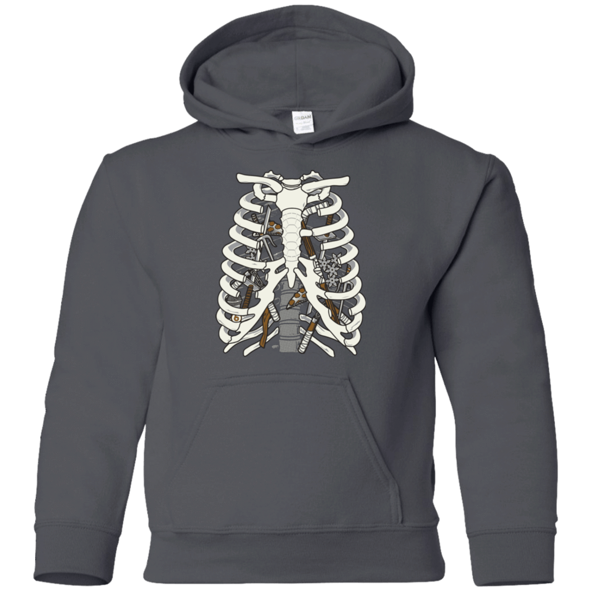 Sweatshirts Charcoal / YS Anatomy of a Ninja Turtle Youth Hoodie