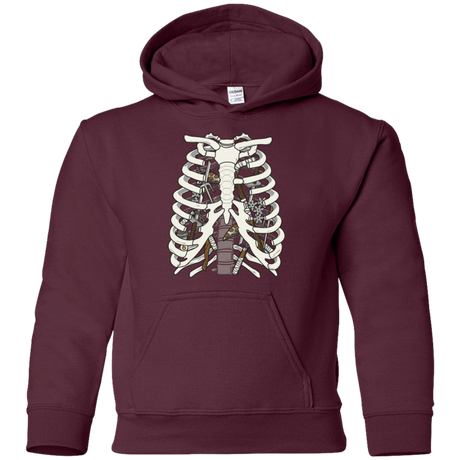 Sweatshirts Maroon / YS Anatomy of a Ninja Turtle Youth Hoodie