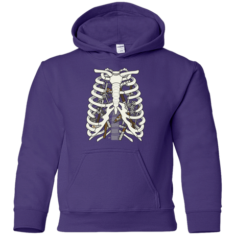 Sweatshirts Purple / YS Anatomy of a Ninja Turtle Youth Hoodie