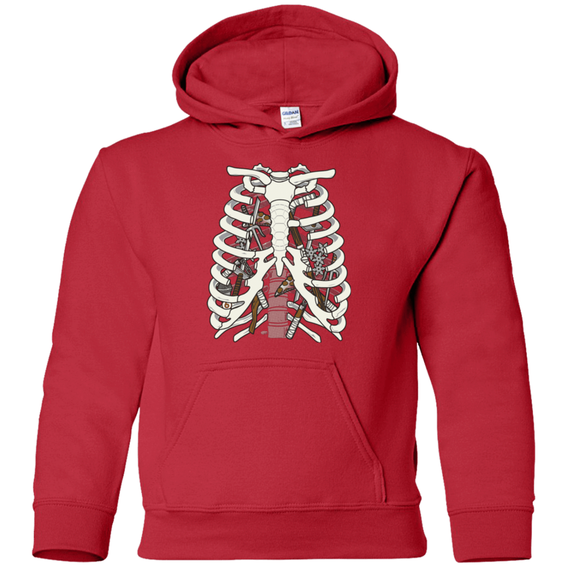Sweatshirts Red / YS Anatomy of a Ninja Turtle Youth Hoodie