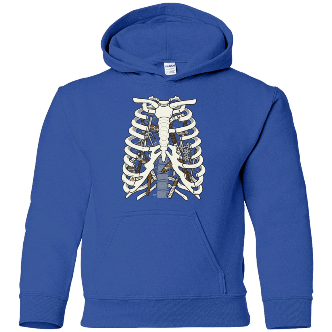 Sweatshirts Royal / YS Anatomy of a Ninja Turtle Youth Hoodie