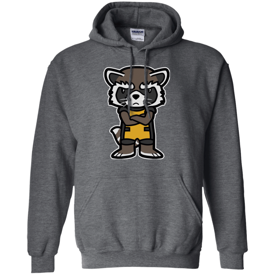 Sweatshirts Dark Heather / Small Angry Racoon Pullover Hoodie