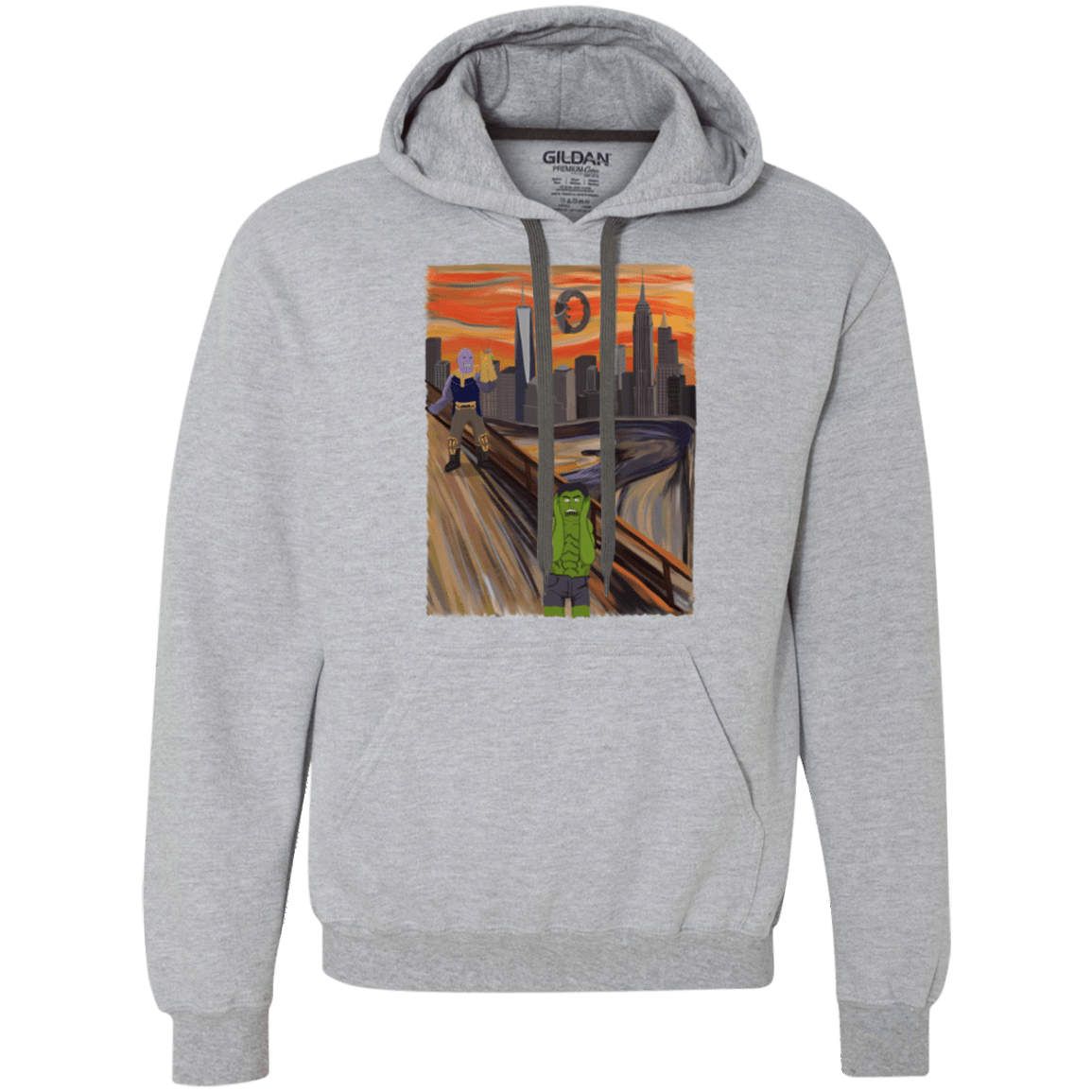 Sweatshirts Sport Grey / S Angry Scream Premium Fleece Hoodie