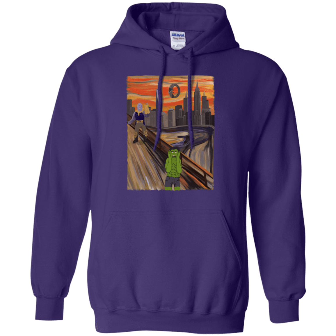 Sweatshirts Purple / S Angry Scream Pullover Hoodie