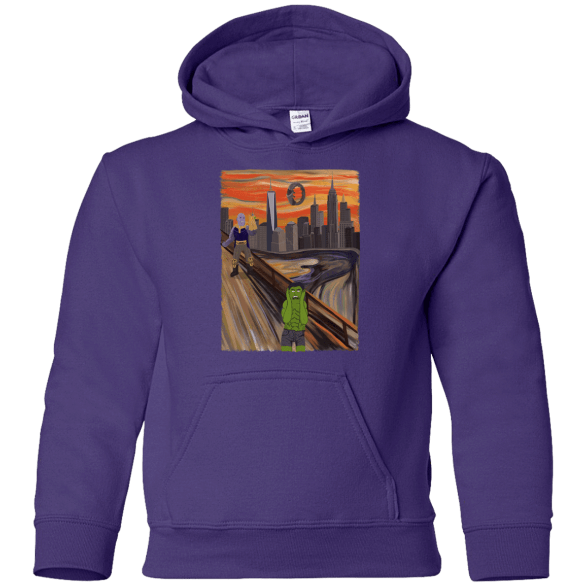 Sweatshirts Purple / YS Angry Scream Youth Hoodie