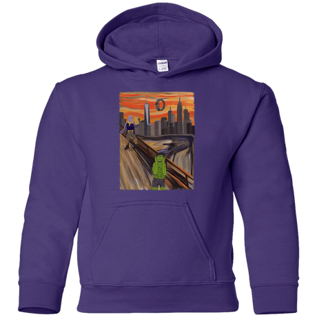 Sweatshirts Purple / YS Angry Scream Youth Hoodie
