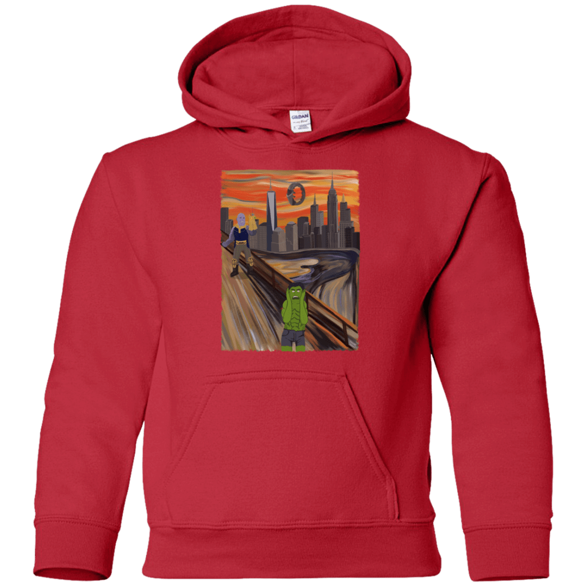 Sweatshirts Red / YS Angry Scream Youth Hoodie