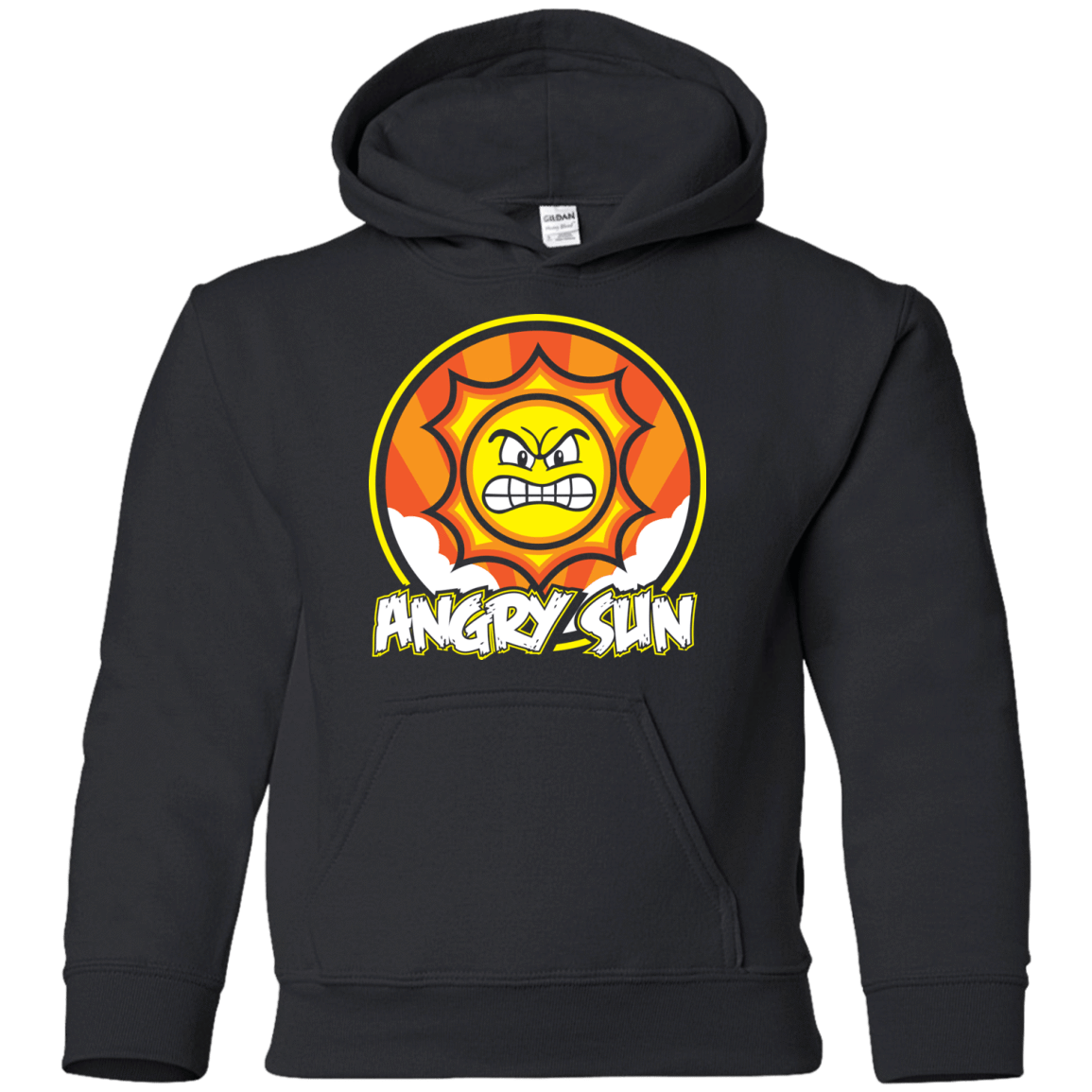 Sweatshirts Black / YS Angry Sun Youth Hoodie