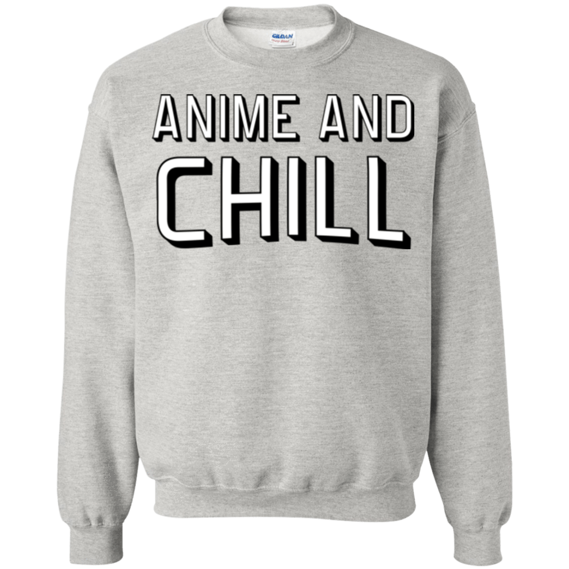 Sweatshirts Ash / Small Anime and chill Crewneck Sweatshirt