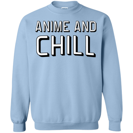 Sweatshirts Light Blue / Small Anime and chill Crewneck Sweatshirt
