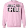 Sweatshirts Light Pink / Small Anime and chill Crewneck Sweatshirt
