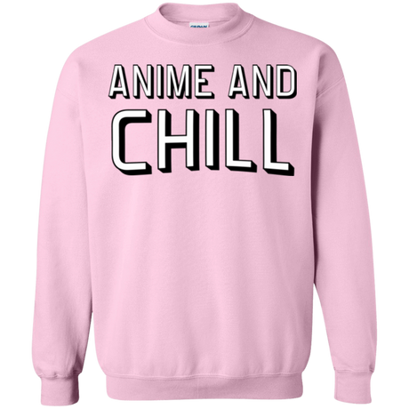 Sweatshirts Light Pink / Small Anime and chill Crewneck Sweatshirt