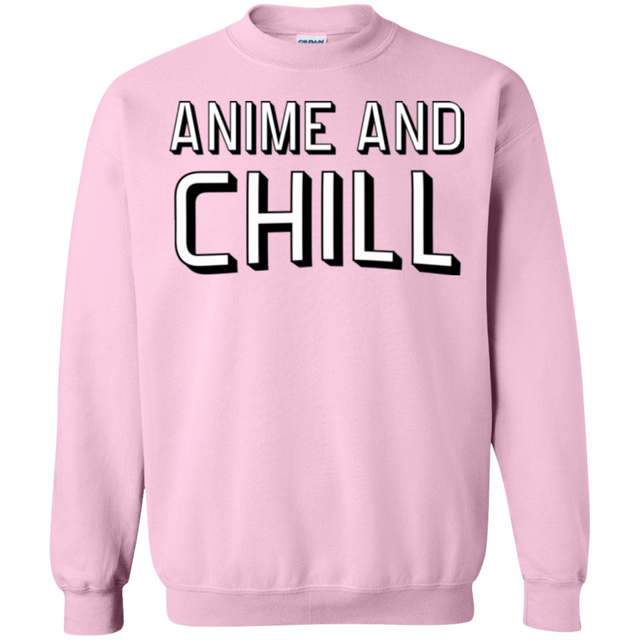 Sweatshirts Light Pink / Small Anime and chill Crewneck Sweatshirt