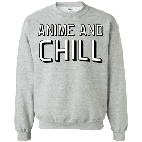 Sweatshirts Sport Grey / Small Anime and chill Crewneck Sweatshirt