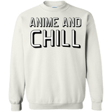 Sweatshirts White / Small Anime and chill Crewneck Sweatshirt