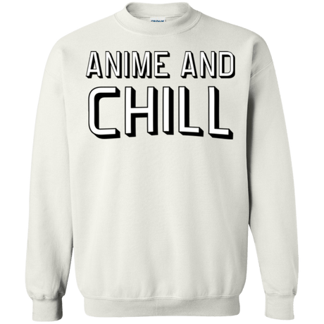 Sweatshirts White / Small Anime and chill Crewneck Sweatshirt