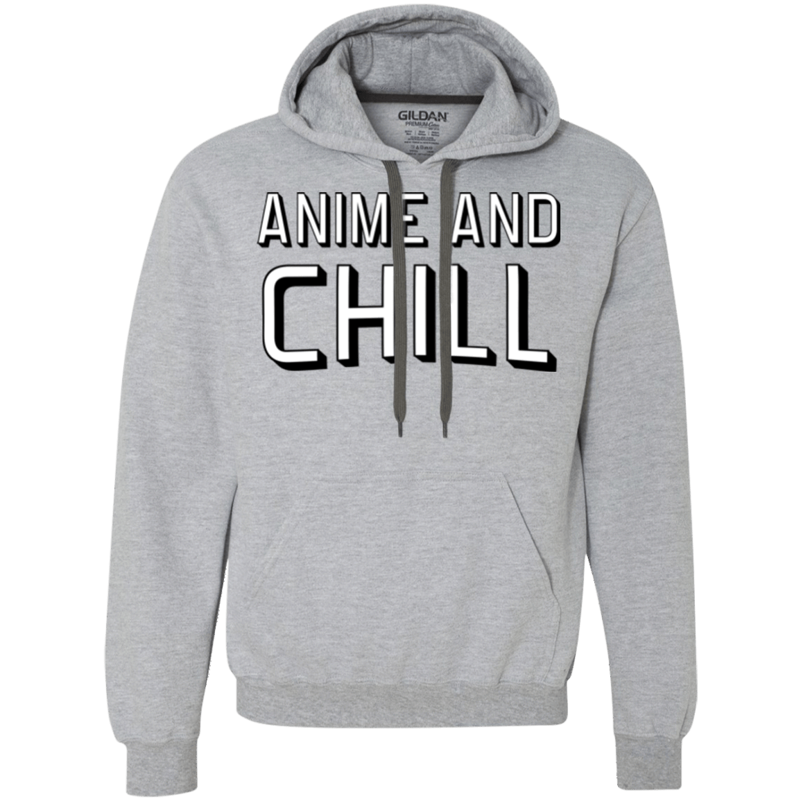 Sweatshirts Sport Grey / Small Anime and chill Premium Fleece Hoodie