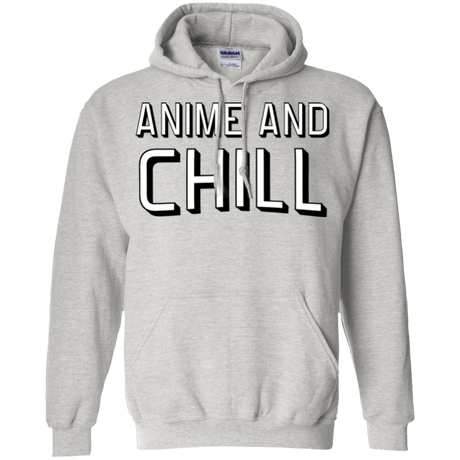 Sweatshirts Ash / Small Anime and chill Pullover Hoodie