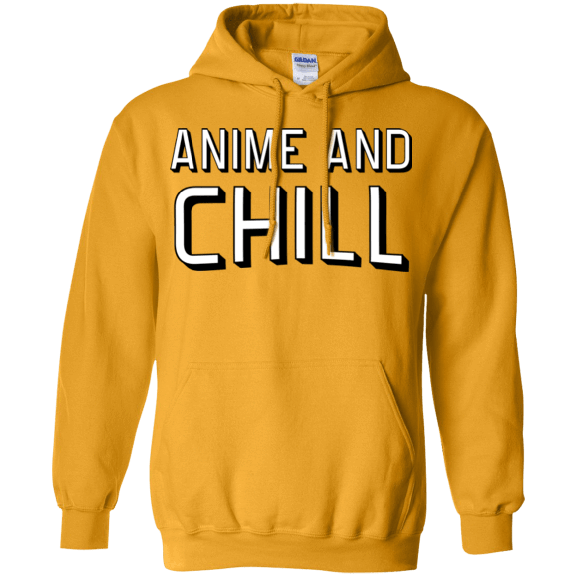 Sweatshirts Gold / Small Anime and chill Pullover Hoodie