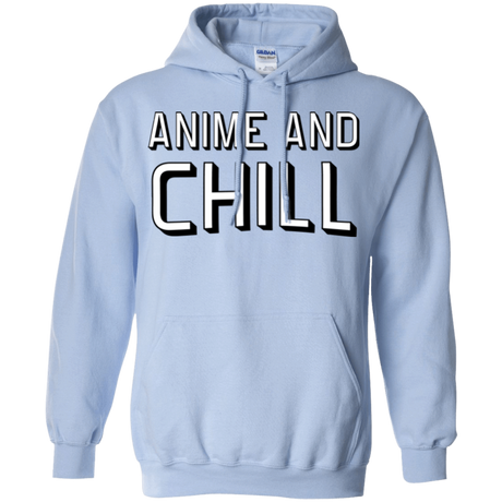 Sweatshirts Light Blue / Small Anime and chill Pullover Hoodie
