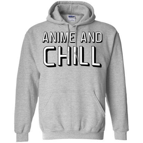 Sweatshirts Sport Grey / Small Anime and chill Pullover Hoodie