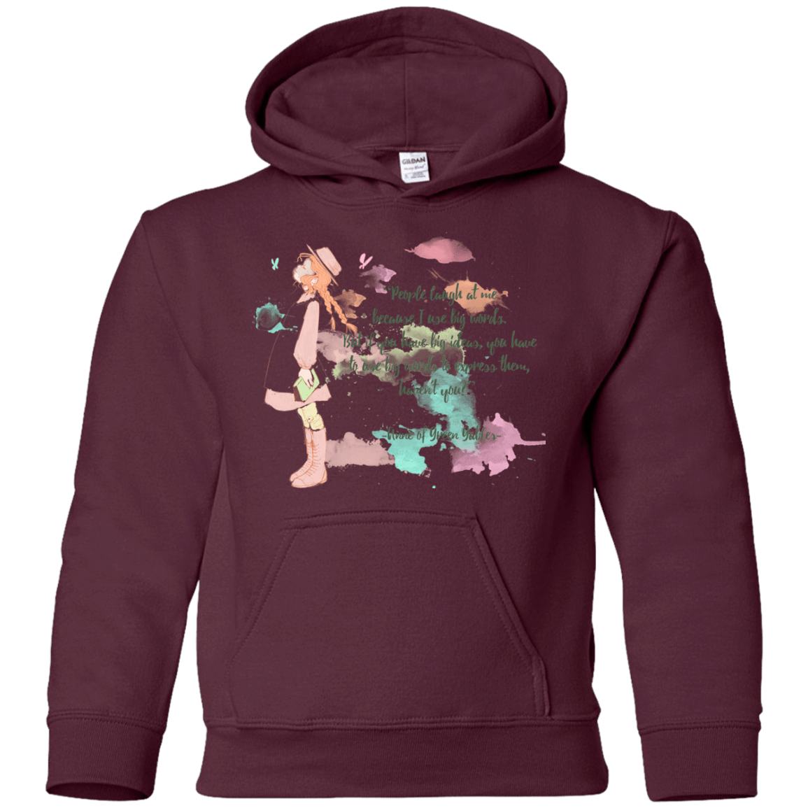 Sweatshirts Maroon / YS Anne of Green Gables 3 Youth Hoodie