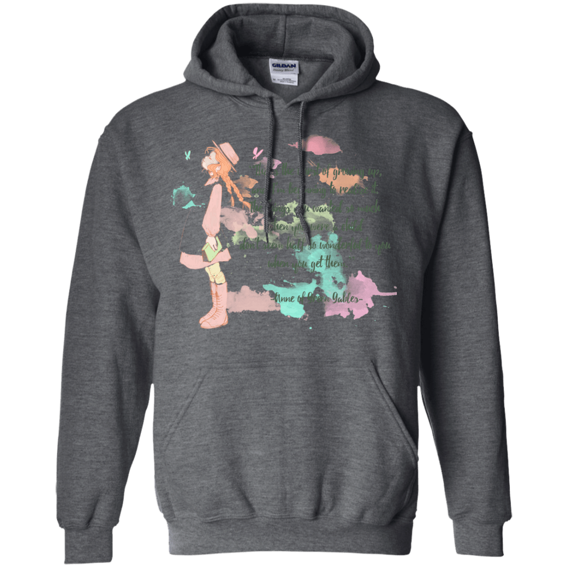 Sweatshirts Dark Heather / Small Anne of Green Gables 5 Pullover Hoodie