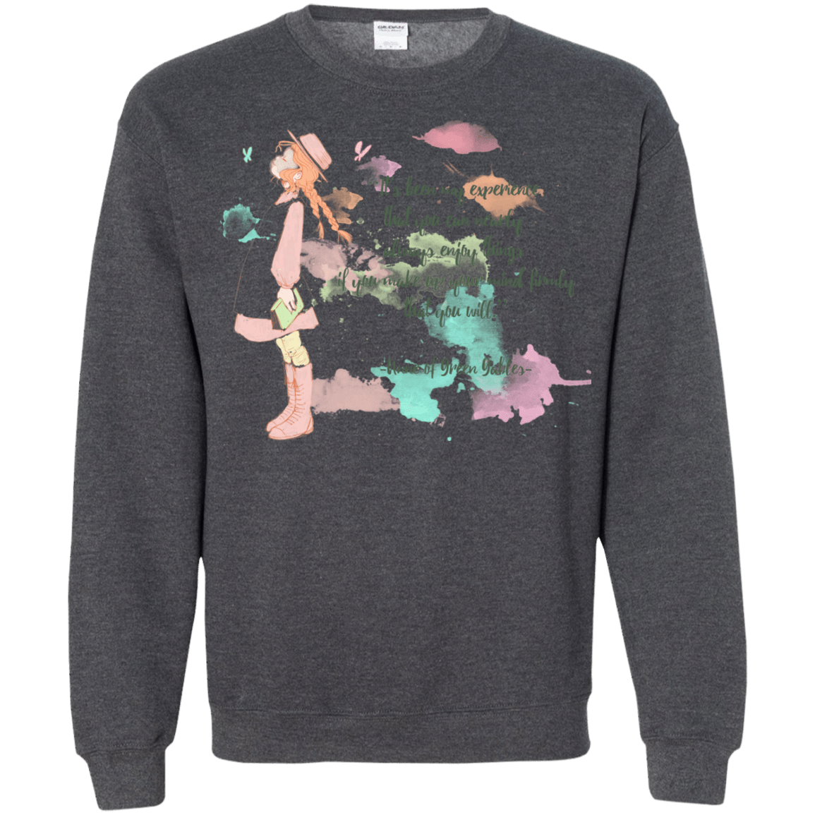 Sweatshirts Dark Heather / Small Anne of Green Gables Crewneck Sweatshirt