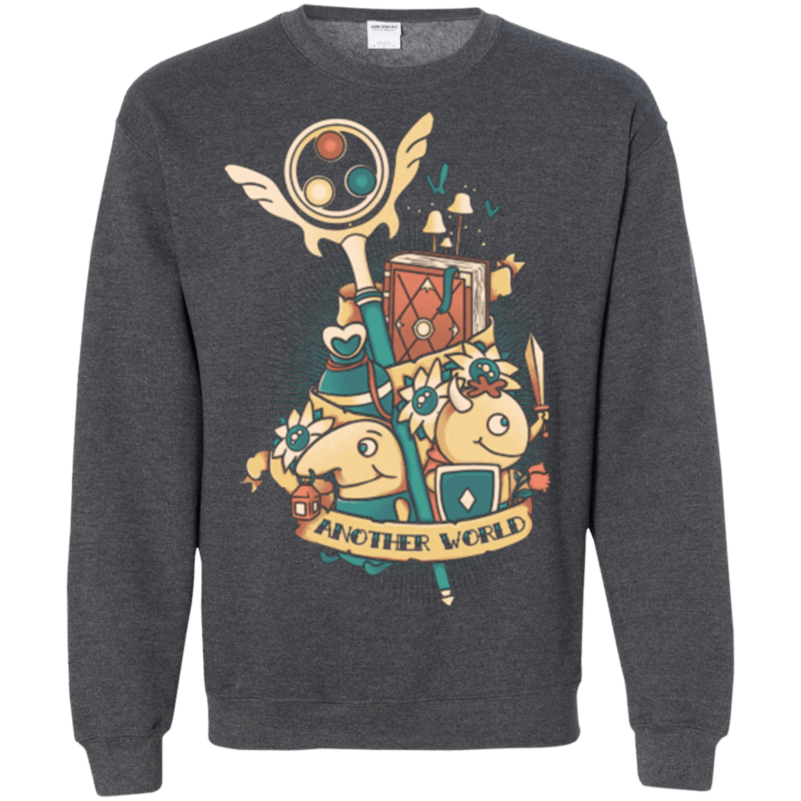 Sweatshirts Dark Heather / Small Another world Crewneck Sweatshirt