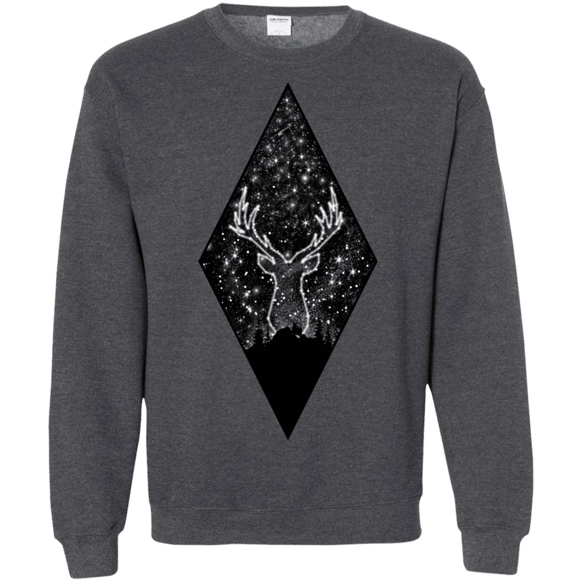 Sweatshirts Dark Heather / S Antler Stars Crewneck Sweatshirt