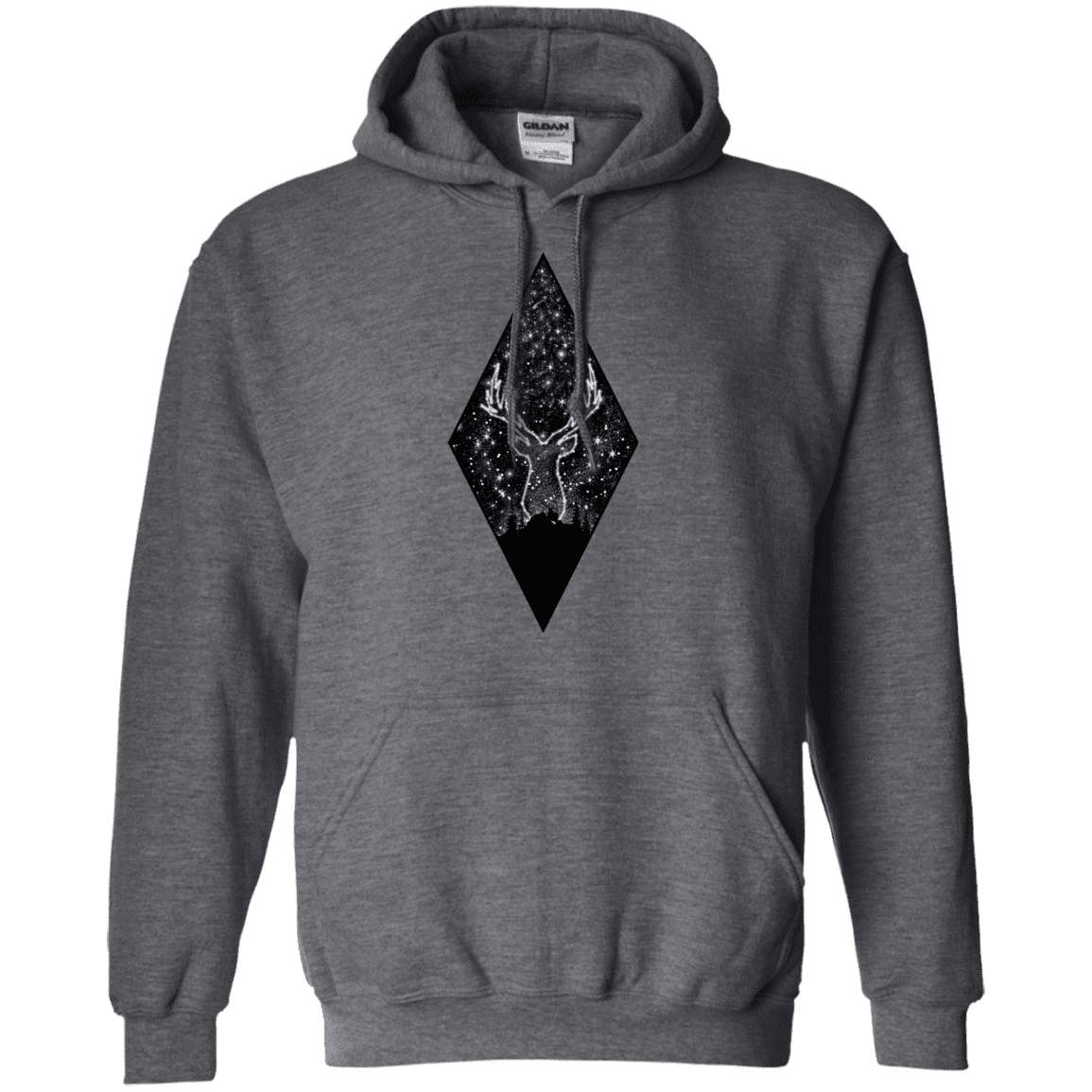 Sweatshirts Dark Heather / S Antler Stars Pullover Hoodie