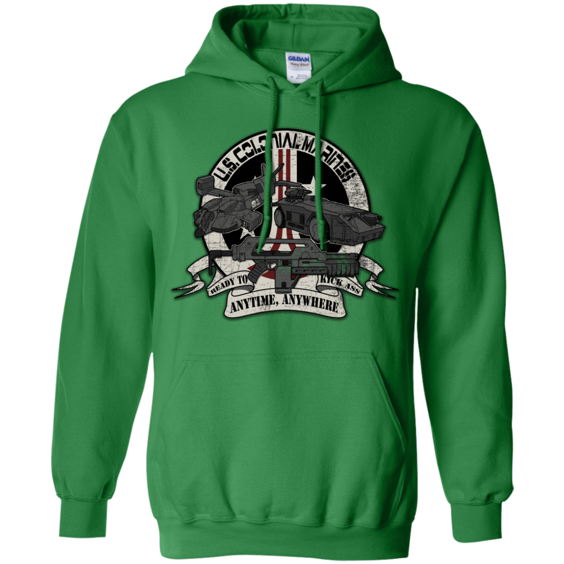 Sweatshirts Irish Green / Small Anytime Anywhere Pullover Hoodie