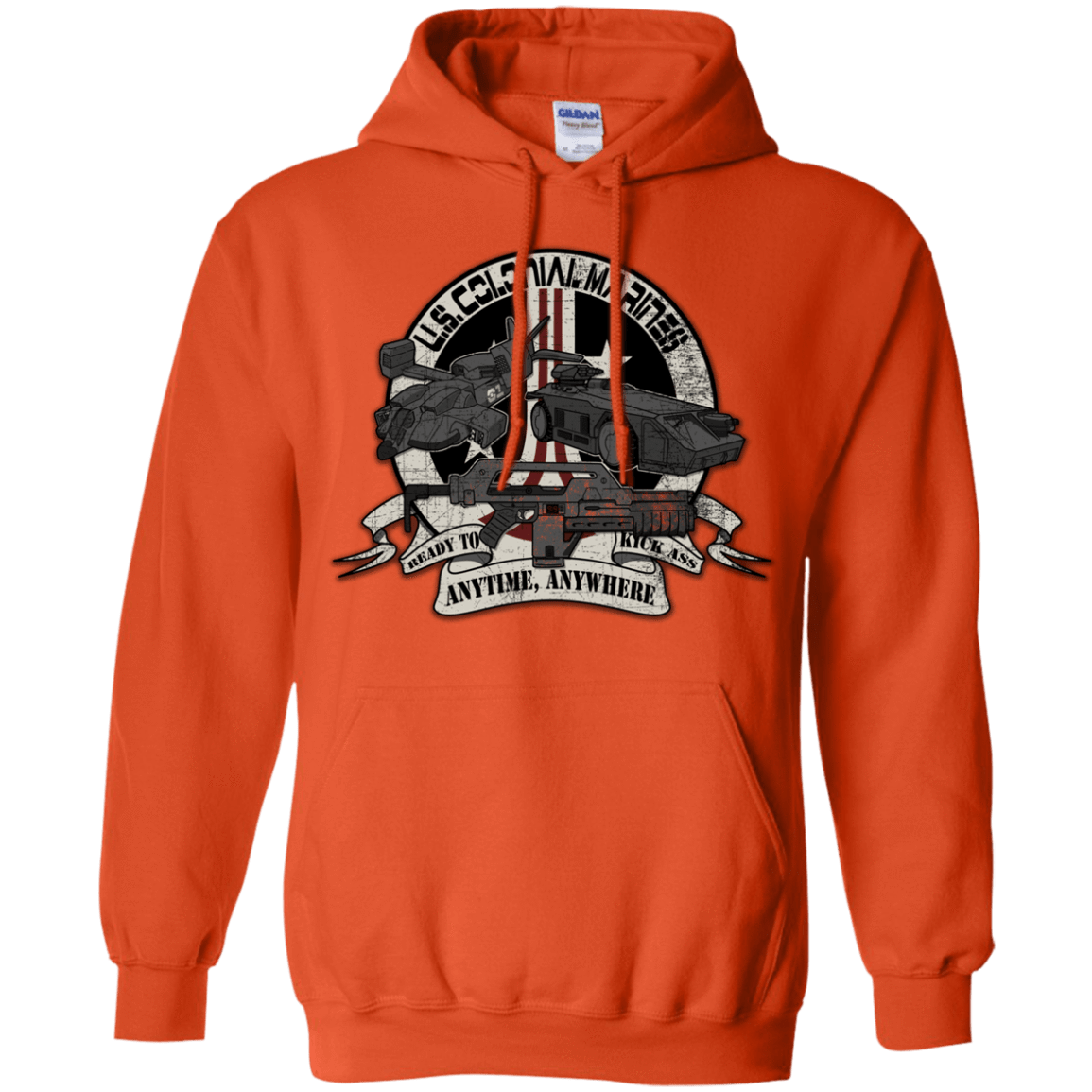 Sweatshirts Orange / Small Anytime Anywhere Pullover Hoodie