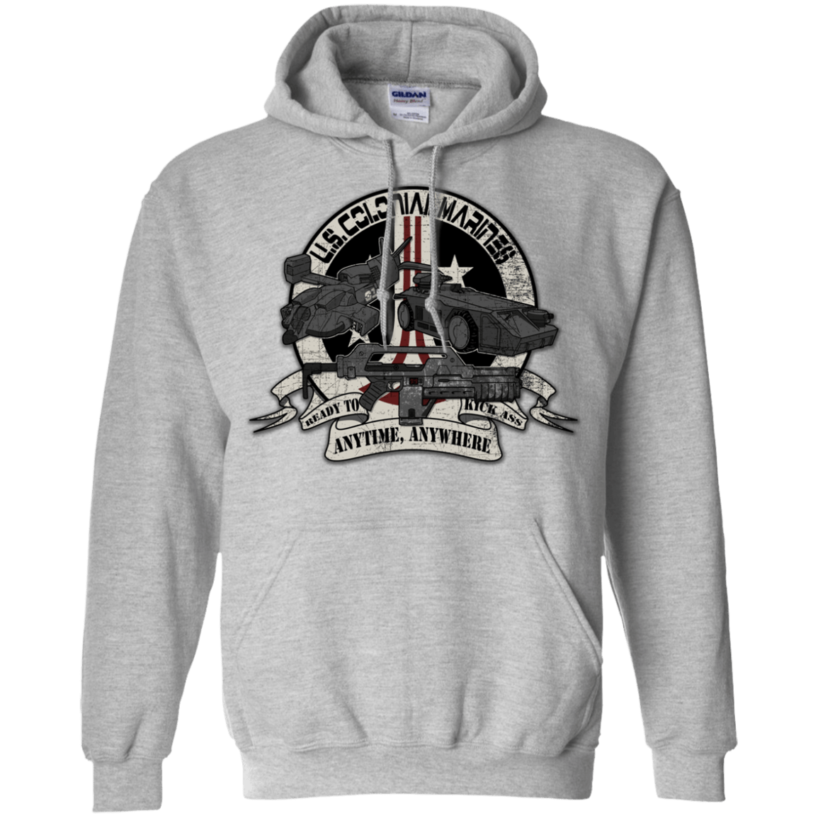 Sweatshirts Sport Grey / Small Anytime Anywhere Pullover Hoodie