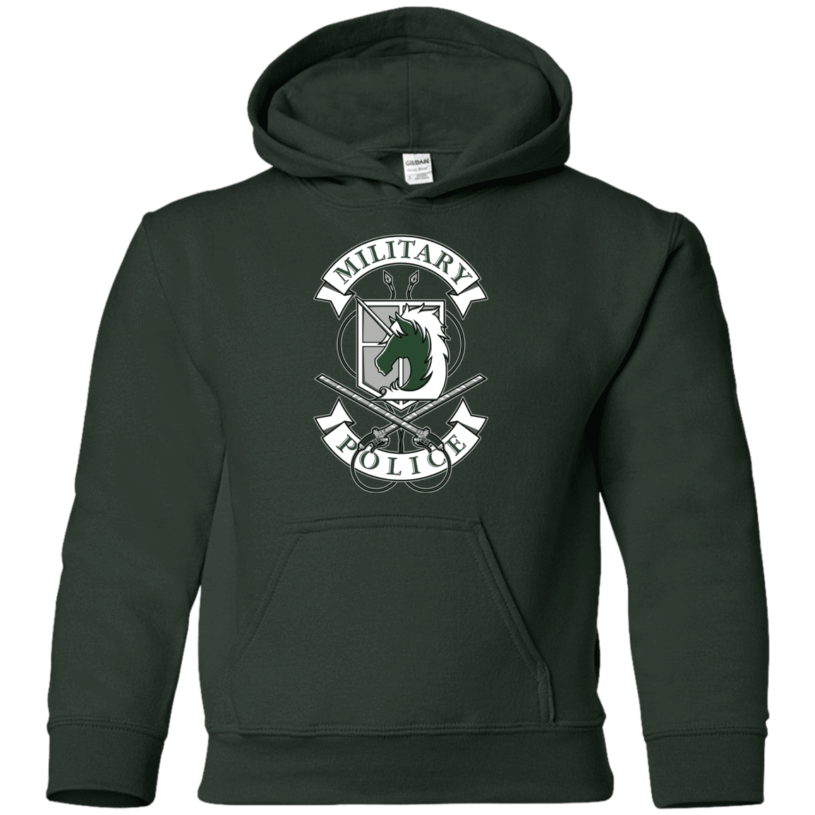Sweatshirts Forest Green / YS AoT Military Police Youth Hoodie