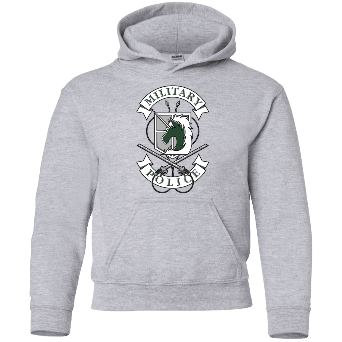 Sweatshirts Sport Grey / YS AoT Military Police Youth Hoodie