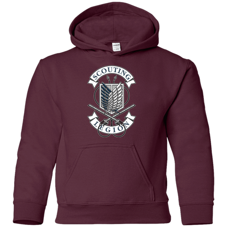 Sweatshirts Maroon / YS AoT Scouting Legion Youth Hoodie