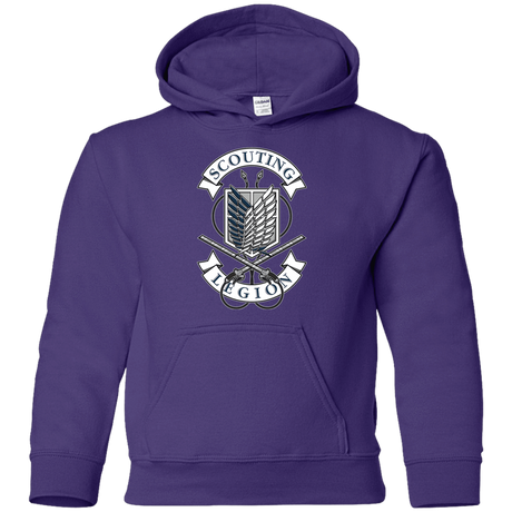 Sweatshirts Purple / YS AoT Scouting Legion Youth Hoodie