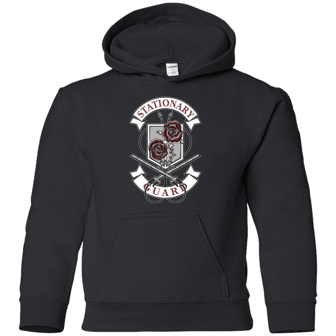 Sweatshirts Black / YS AoT Stationary Guard Youth Hoodie