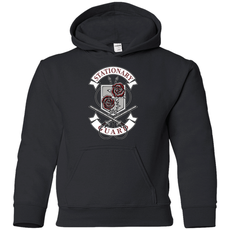 Sweatshirts Black / YS AoT Stationary Guard Youth Hoodie