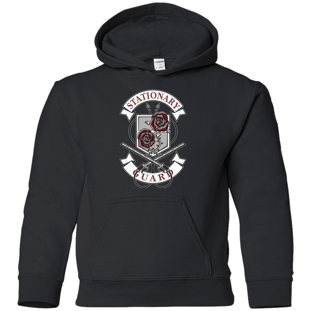 Sweatshirts Black / YS AoT Stationary Guard Youth Hoodie