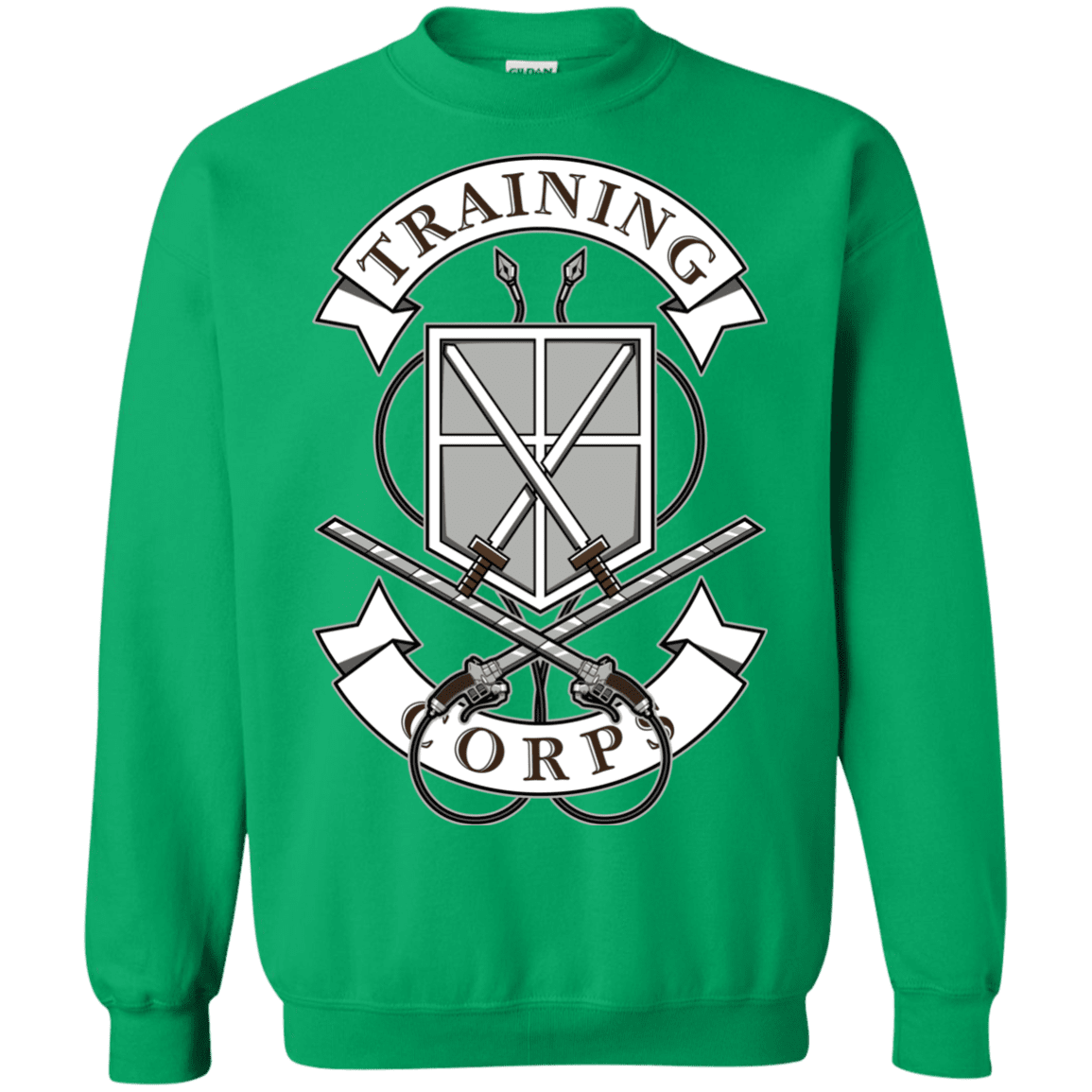 Sweatshirts Irish Green / S AoT Training Corps Crewneck Sweatshirt