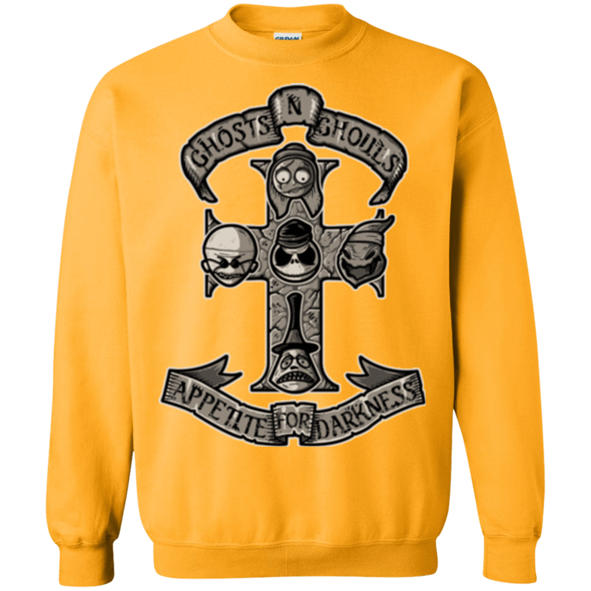 Sweatshirts Gold / Small APPETITE FOR DARKNESS Crewneck Sweatshirt