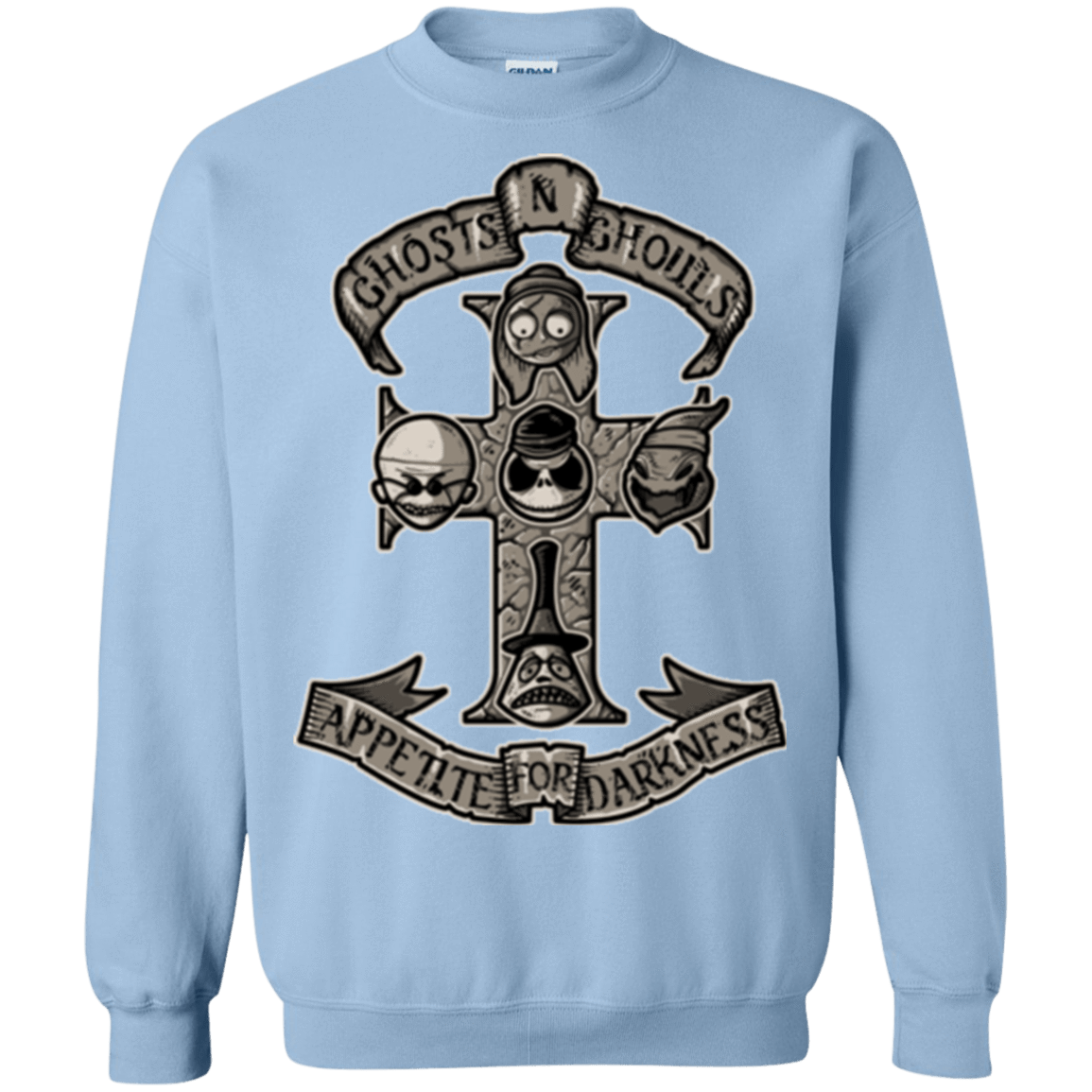 Sweatshirts Light Blue / Small APPETITE FOR DARKNESS Crewneck Sweatshirt