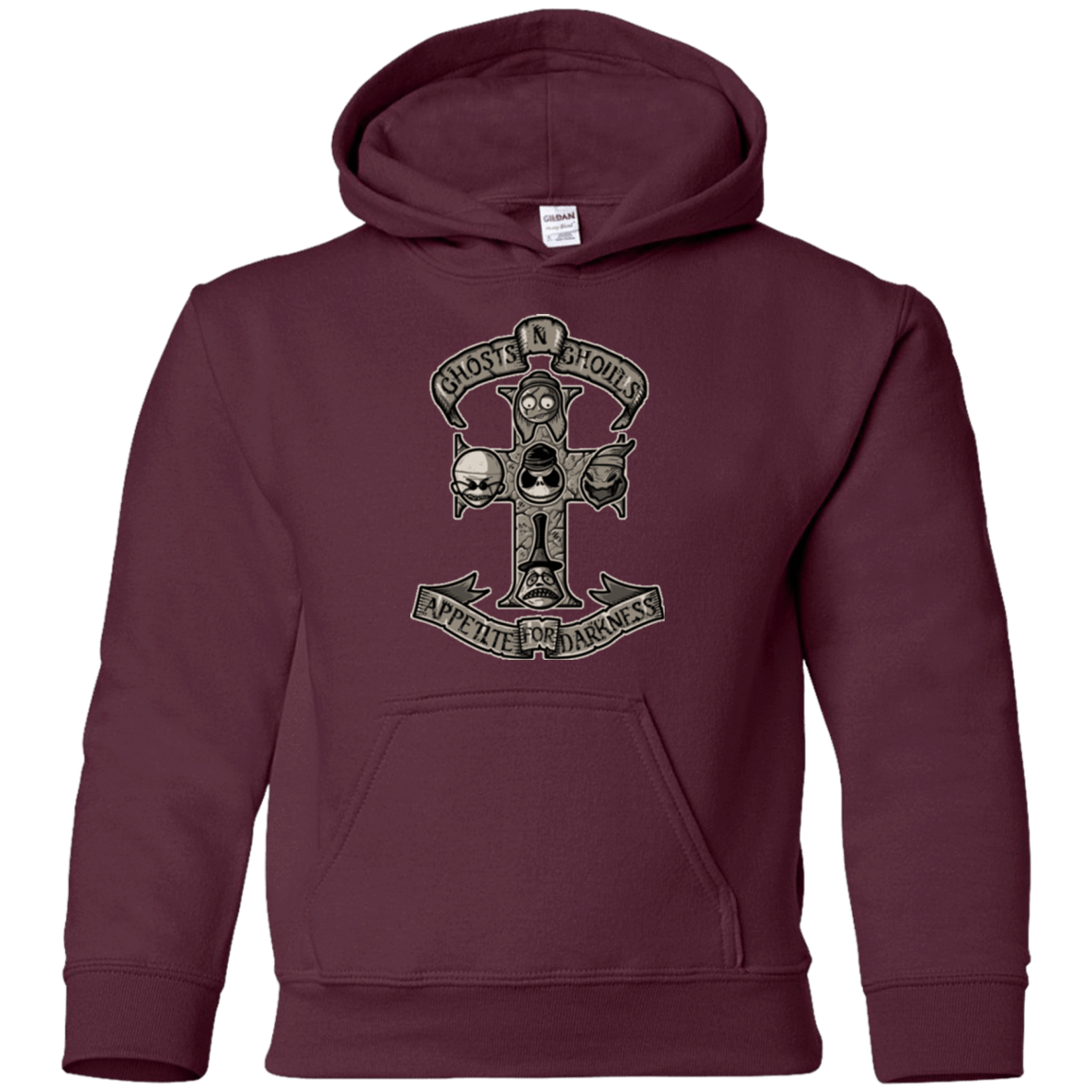 Sweatshirts Maroon / YS APPETITE FOR DARKNESS Youth Hoodie