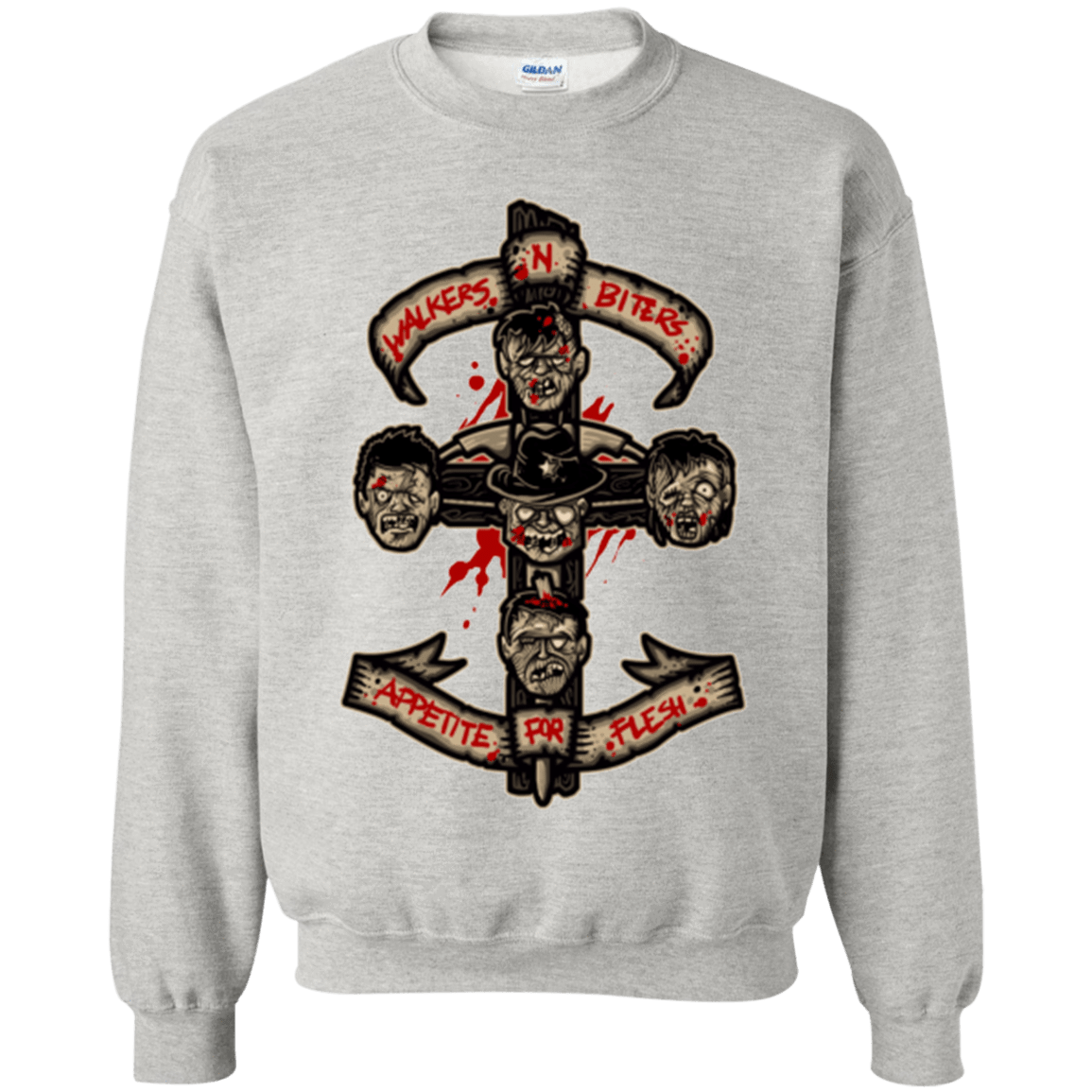 Sweatshirts Ash / Small APPETITE FOR FLESH Crewneck Sweatshirt