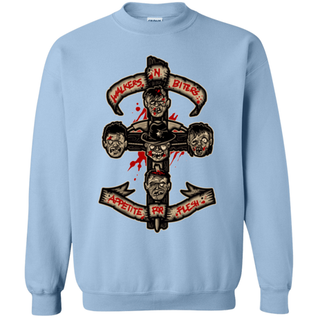 Sweatshirts Light Blue / Small APPETITE FOR FLESH Crewneck Sweatshirt