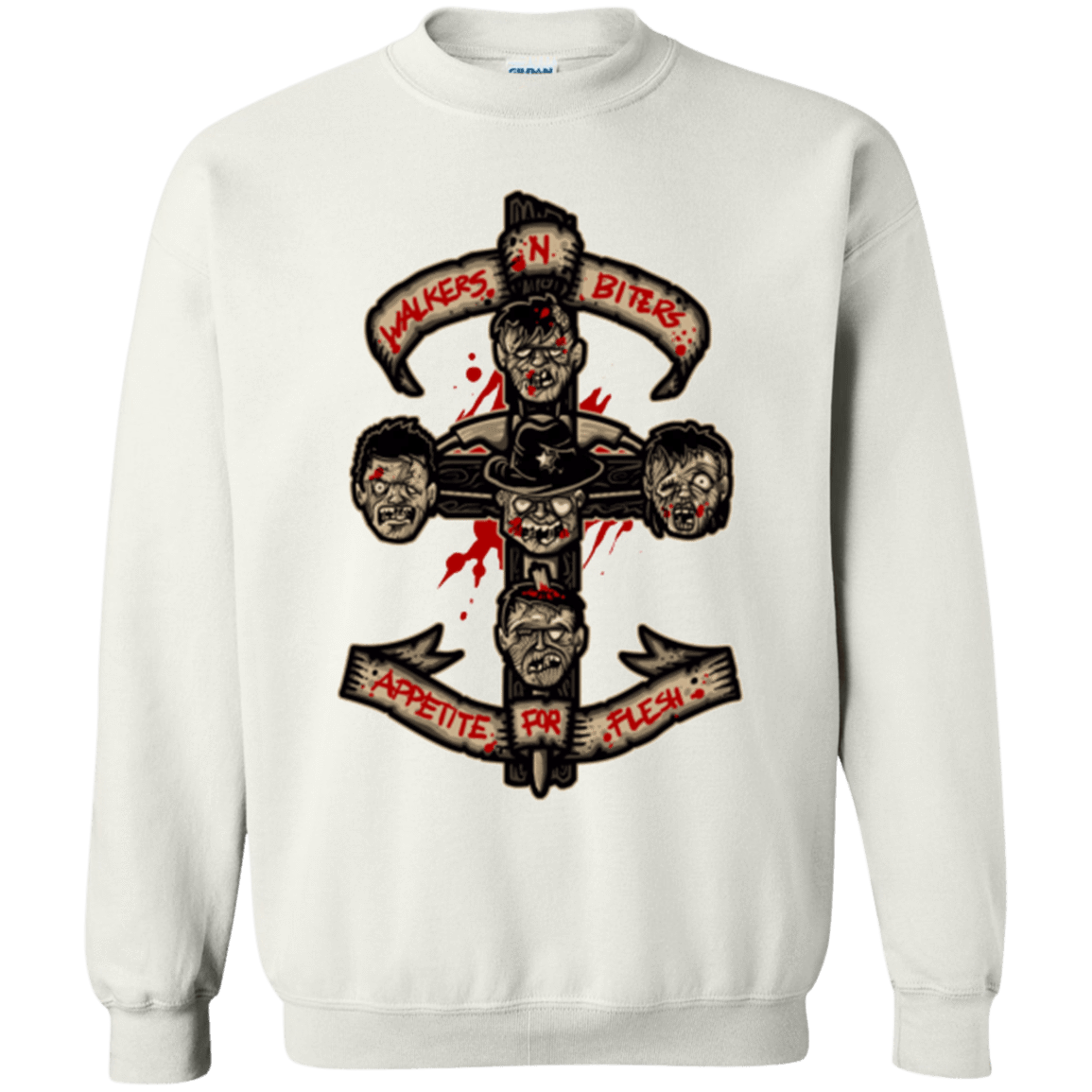 Sweatshirts White / Small APPETITE FOR FLESH Crewneck Sweatshirt