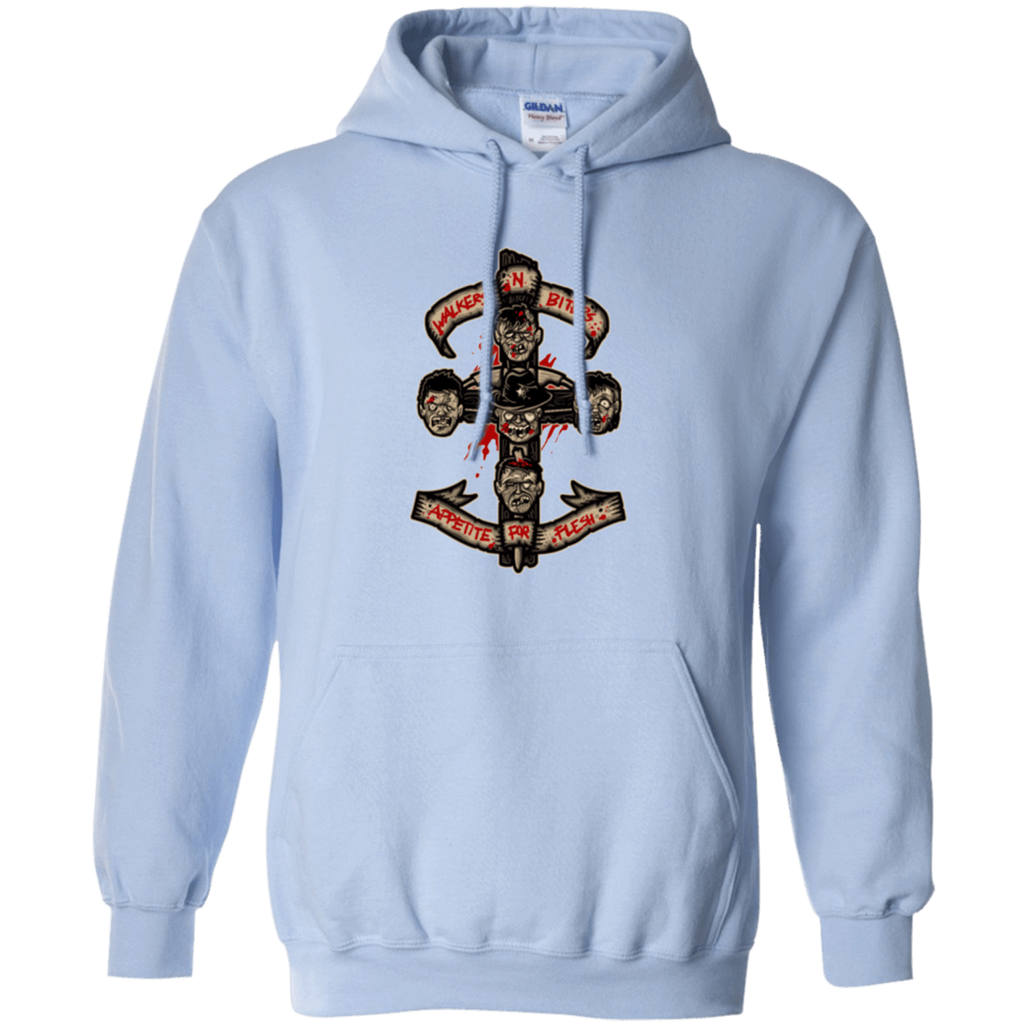 Sweatshirts Light Blue / Small APPETITE FOR FLESH Pullover Hoodie